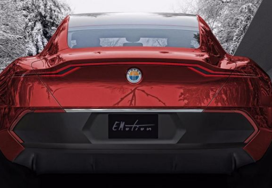 Fisker EMotion电动豪华运动轿车的后端成为该镇的话题