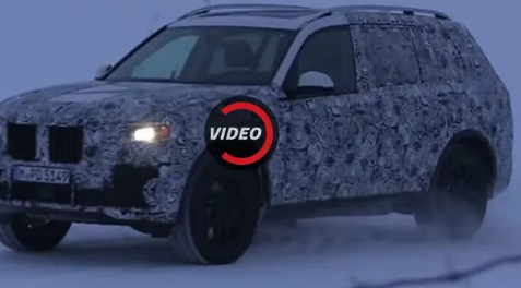 宝马即将推出的全尺寸豪华SUV X7的原型已经在雪地里进行了冬季测试