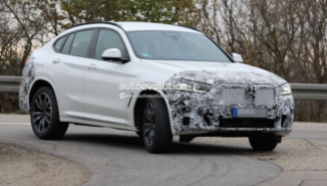 2022 BMW X4 LCI 原型隐藏 LED 照明肾格栅