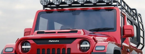 Mahindra正在开发5门Thar时动画师提出了流行越野车的6×6概念