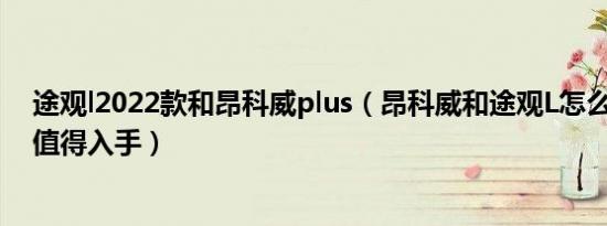 途观l2022款和昂科威plus（昂科威和途观L怎么选 哪个更值得入手）