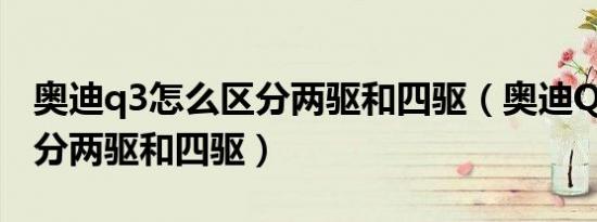 奥迪q3怎么区分两驱和四驱（奥迪Q3怎么区分两驱和四驱）