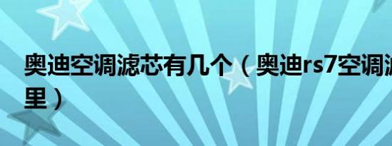 奥迪空调滤芯有几个（奥迪rs7空调滤芯在哪里）