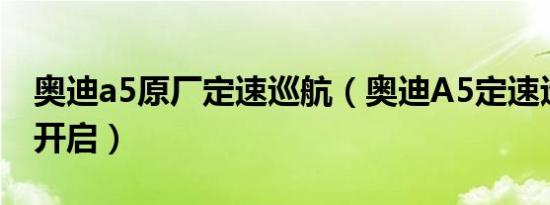 奥迪a5原厂定速巡航（奥迪A5定速巡航怎么开启）