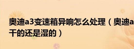 奥迪a3变速箱异响怎么处理（奥迪a3变速箱干的还是湿的）