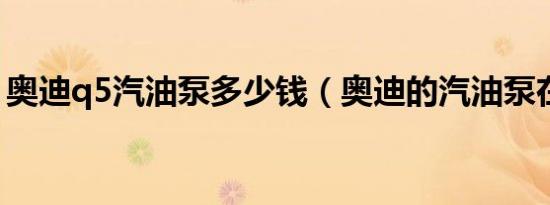 奥迪q5汽油泵多少钱（奥迪的汽油泵在哪里）