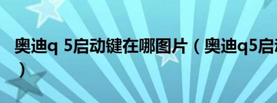 奥迪q 5启动键在哪图片（奥迪q5启动键在哪）