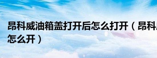 昂科威油箱盖打开后怎么打开（昂科威油箱盖怎么开）