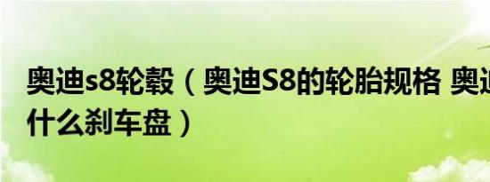 奥迪s8轮毂（奥迪S8的轮胎规格 奥迪S8用的什么刹车盘）