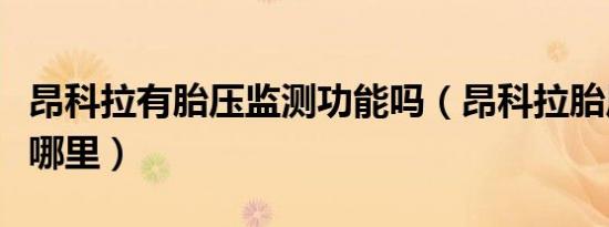 昂科拉有胎压监测功能吗（昂科拉胎压监测在哪里）