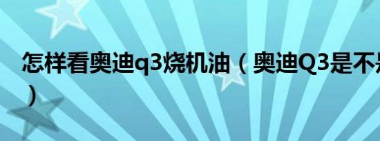 怎样看奥迪q3烧机油（奥迪Q3是不是烧机油）