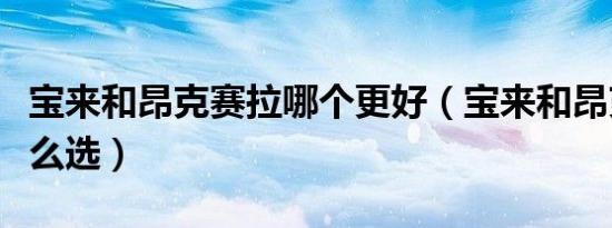 宝来和昂克赛拉哪个更好（宝来和昂克赛拉怎么选）