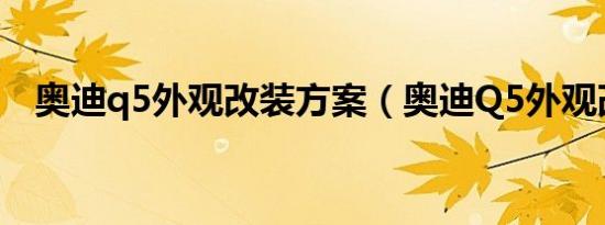 奥迪q5外观改装方案（奥迪Q5外观改装）