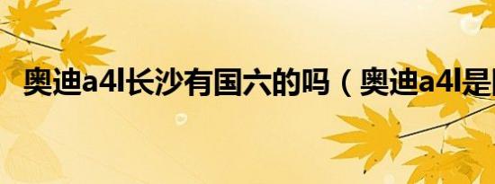 奥迪a4l长沙有国六的吗（奥迪a4l是国几）