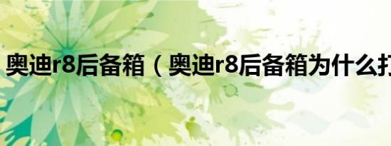 奥迪r8后备箱（奥迪r8后备箱为什么打不开）