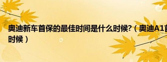 奥迪新车首保的最佳时间是什么时候?（奥迪A1首保是什么时候）