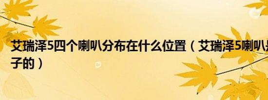 艾瑞泽5四个喇叭分布在什么位置（艾瑞泽5喇叭是用的啥牌子的）