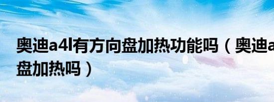 奥迪a4l有方向盘加热功能吗（奥迪a6有方向盘加热吗）