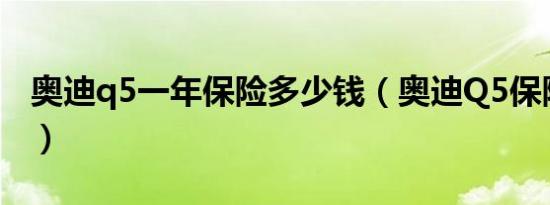 奥迪q5一年保险多少钱（奥迪Q5保险多少钱）
