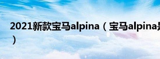2021新款宝马alpina（宝马alpina是什么车）