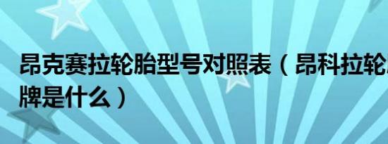 昂克赛拉轮胎型号对照表（昂科拉轮胎型号品牌是什么）