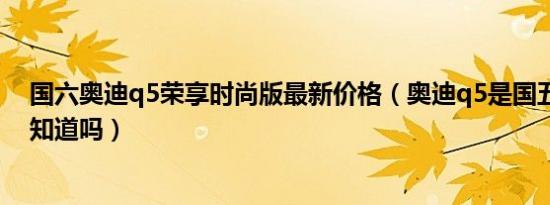 国六奥迪q5荣享时尚版最新价格（奥迪q5是国五还是国六知道吗）