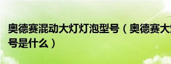 奥德赛混动大灯灯泡型号（奥德赛大灯灯泡型号是什么）