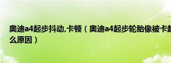 奥迪a4起步抖动,卡顿（奥迪a4起步轮胎像被卡起来一样什么原因）