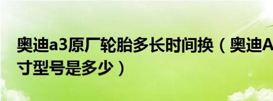 奥迪a3原厂轮胎多长时间换（奥迪A3轮胎尺寸型号是多少）