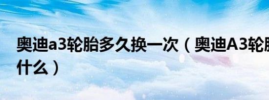 奥迪a3轮胎多久换一次（奥迪A3轮胎型号是什么）