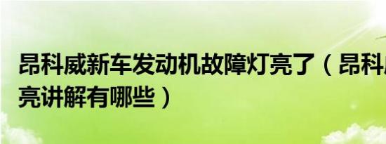 昂科威新车发动机故障灯亮了（昂科威故障灯亮讲解有哪些）