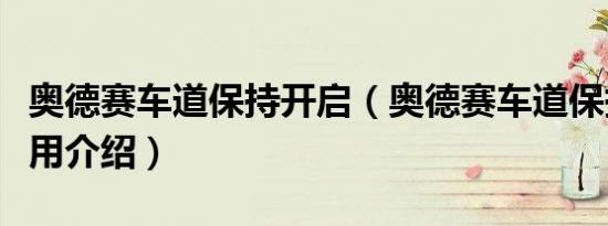 奥德赛车道保持开启（奥德赛车道保持功能使用介绍）
