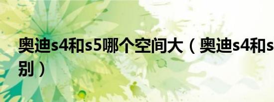 奥迪s4和s5哪个空间大（奥迪s4和s5什么区别）