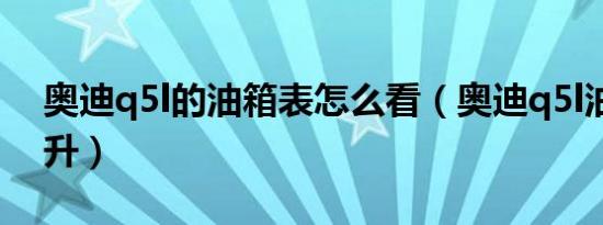 奥迪q5l的油箱表怎么看（奥迪q5l油箱多少升）