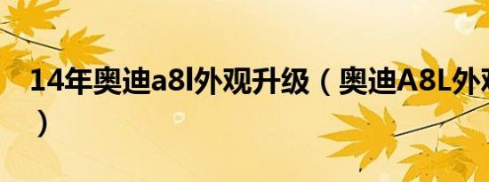 14年奥迪a8l外观升级（奥迪A8L外观怎么样）