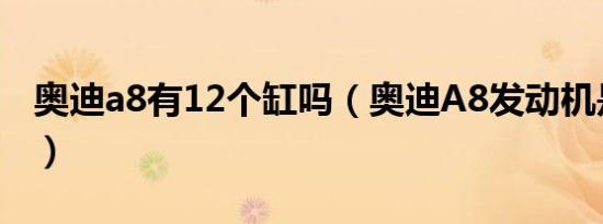 奥迪a8有12个缸吗（奥迪A8发动机是几缸的）