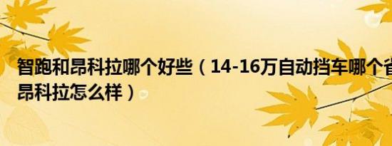 智跑和昂科拉哪个好些（14-16万自动挡车哪个省油 智跑和昂科拉怎么样）