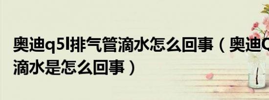 奥迪q5l排气管滴水怎么回事（奥迪Q5排气管滴水是怎么回事）