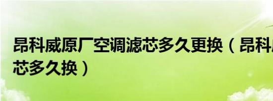 昂科威原厂空调滤芯多久更换（昂科威空调滤芯多久换）