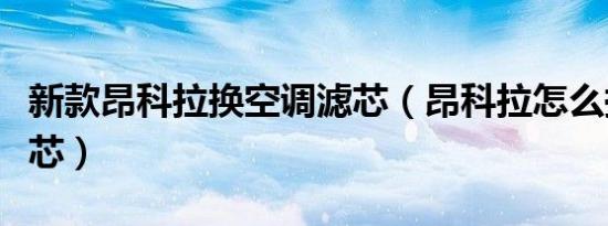 新款昂科拉换空调滤芯（昂科拉怎么换空调滤芯）
