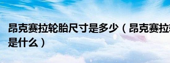 昂克赛拉轮胎尺寸是多少（昂克赛拉轮胎型号是什么）