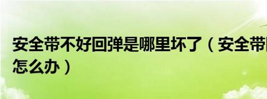 安全带不好回弹是哪里坏了（安全带回弹不好怎么办）