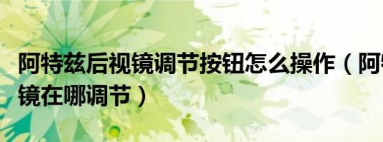 阿特兹后视镜调节按钮怎么操作（阿特兹后视镜在哪调节）