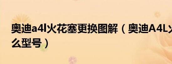 奥迪a4l火花塞更换图解（奥迪A4L火花塞什么型号）