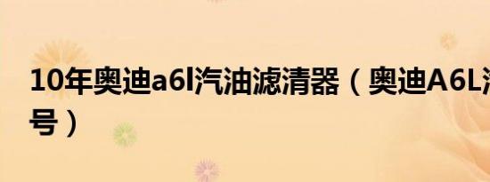 10年奥迪a6l汽油滤清器（奥迪A6L汽油多少号）