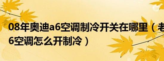 08年奥迪a6空调制冷开关在哪里（老款奥迪a6空调怎么开制冷）