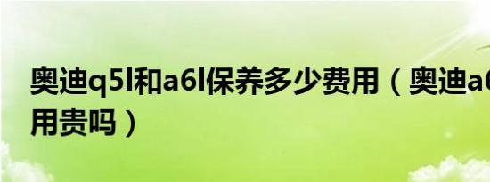 奥迪q5l和a6l保养多少费用（奥迪a6l保养费用贵吗）