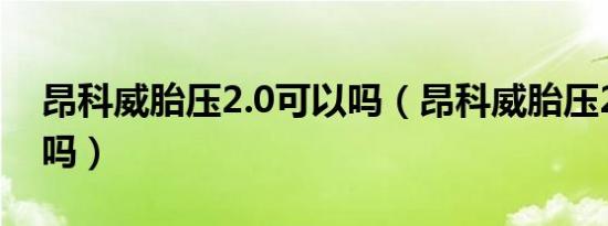 昂科威胎压2.0可以吗（昂科威胎压220可以吗）