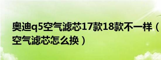 奥迪q5空气滤芯17款18款不一样（奥迪Q5空气滤芯怎么换）