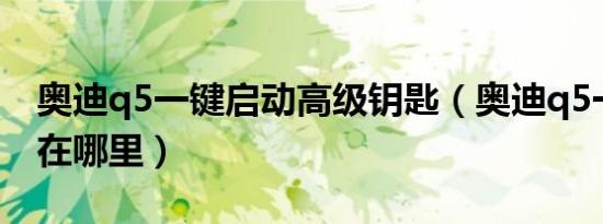 奥迪q5一键启动高级钥匙（奥迪q5一键启动在哪里）